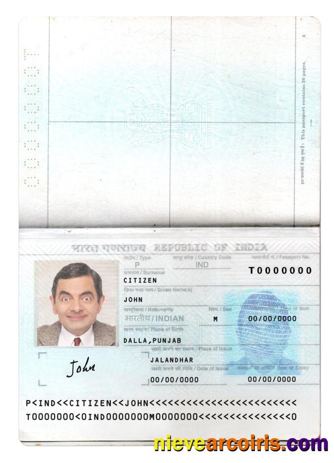 India passport new version 2 pages 1
